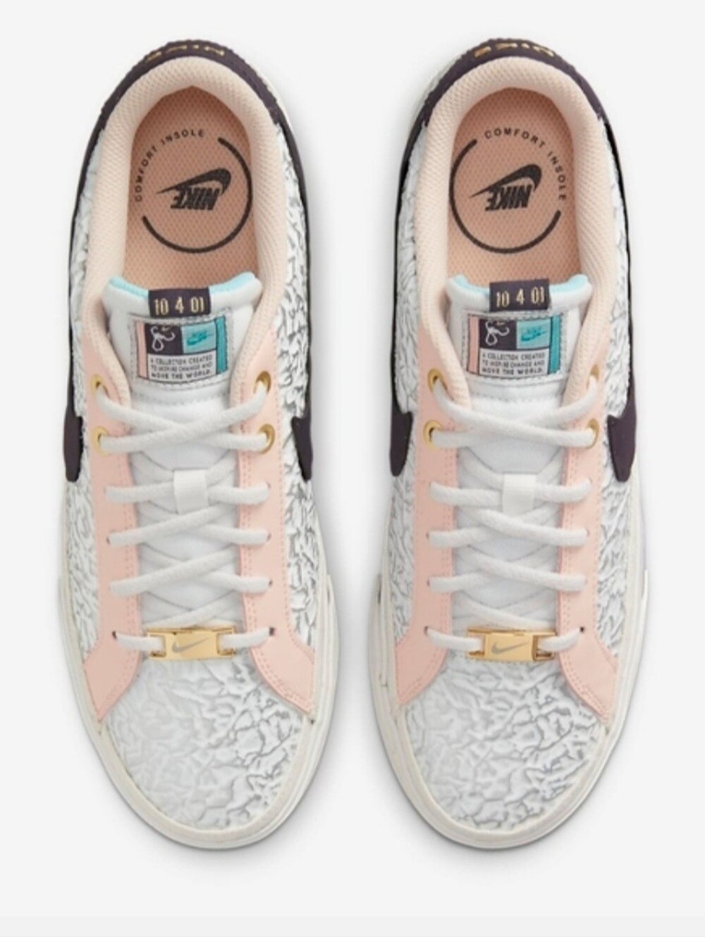 Nike Women’s Serena williams edition Low-Top Sneakers in White, Blush & Black